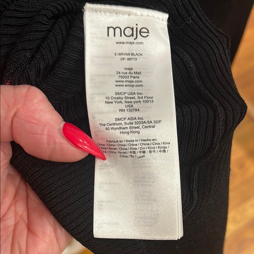 Maje Black Halter Sheath Dress for Cocktail Nights size S/M - Picture 6 of 8
